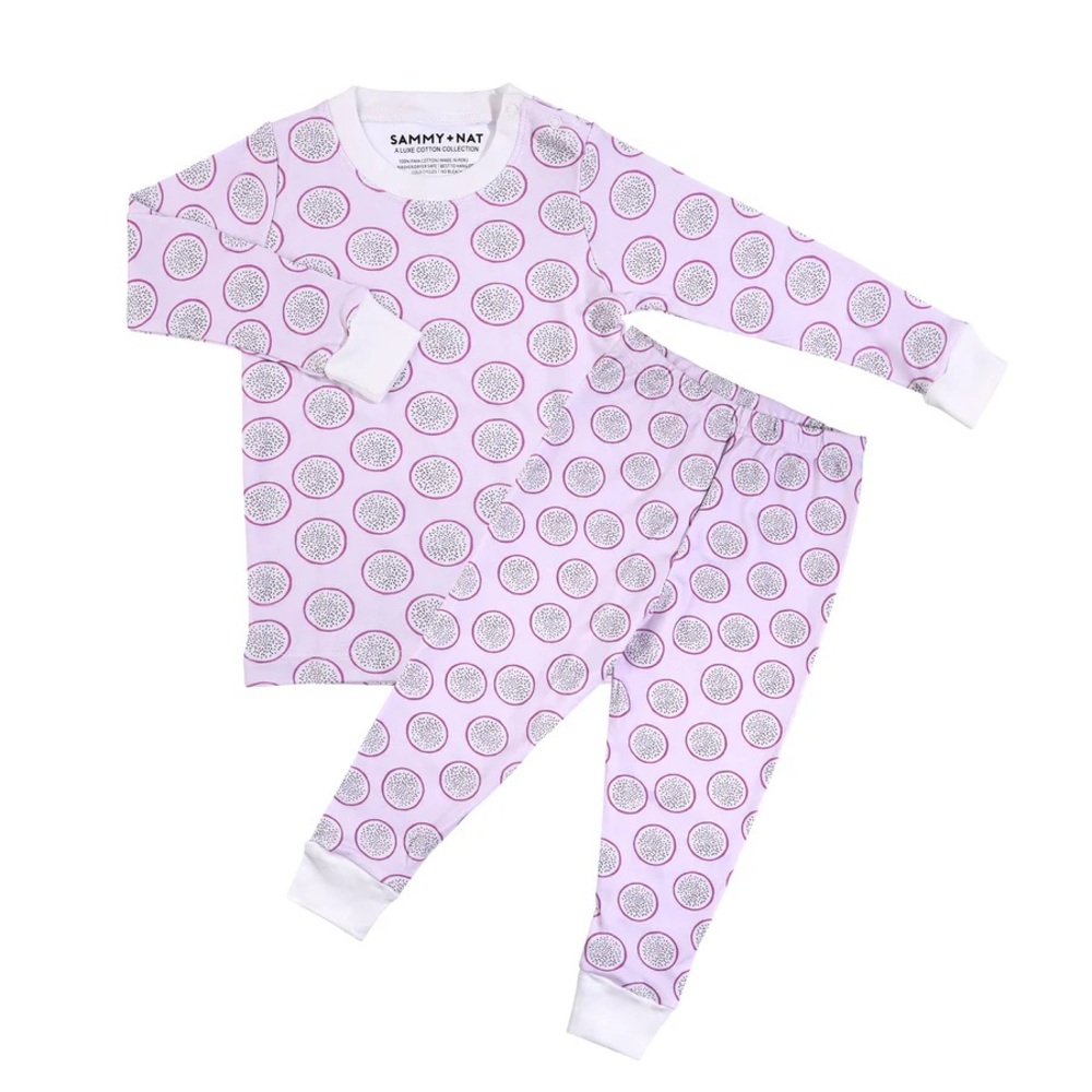 SAMMY + NAT purple sweet dragonfruit pajama set